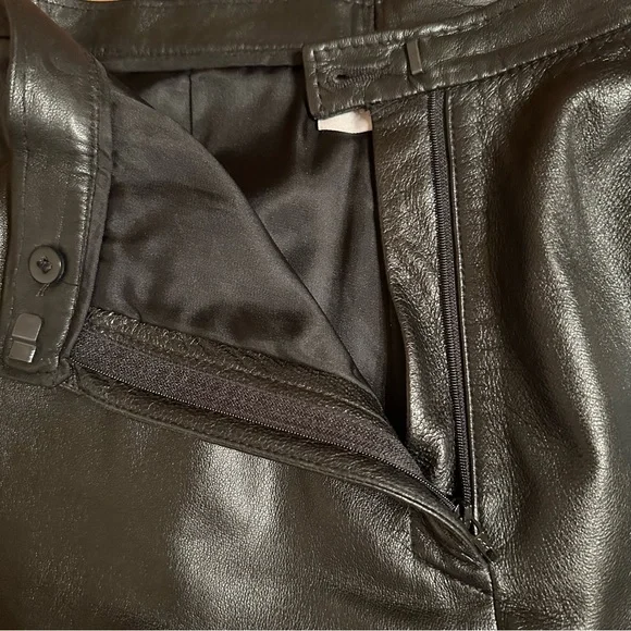 Genuine Lambskin Leather pants slacks Liz Claiborne collection Y2K size 4 - Picture 11 of 11